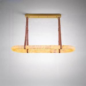 Gold Rattan Round Pendant <b>Light</b> Adjustable Height LED Chandelier for Living Room Warm <b>White</b> 3500K E27 Bulb Base - Product Image 5