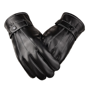 Guanti Termici Antivento da Uomo, Caldi per l'Inverno, Antiscivolo, in Pelle PU per Ciclismo - Product Image 6