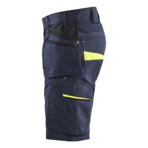 BLAKLADER - 149413308633C46 Short de service avec poches à clous Bleu marine foncé/Jaune haute visibilité-EAN 7330509920688 HI-VIS WORKWEAR - Product Image 3