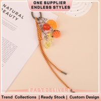 Retailers Resin Oranje Schijfje Gevlochten Touwtas Charm, Aangepaste Fruit Sleutelhanger Geschikt voor Schoudertas, Bureauhaak, Cadeaubox, Feestdecoratie