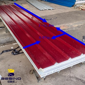 Panel Sándwich EPS <span class=keywords><strong>para</strong></span> <span class=keywords><strong>Techos</strong></span> Metálicos, Aislado, Compuesto, Resistente al Fuego, Resistente al Agua, Ecológico, <span class=keywords><strong>para</strong></span> Cámaras Frigoríficas, <span class=keywords><strong>Techos</strong></span> <span class=keywords><strong>de</strong></span> Hoteles - Product Image 4