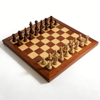 Échiquier professionnel personnalisable en bois massif de 52 cm, ensemble d'échecs en bois de qualité tournoi pour cadeaux d'entreprise et jeux de tournoi