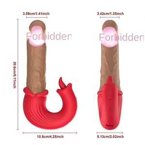 Cross-border femmina telescopico lingua leccare <span class=keywords><strong>G</strong></span> Dildo vibratore USB ricaricabile impermeabile 10 frequenze orgasmo masturbatore - Product Image 5