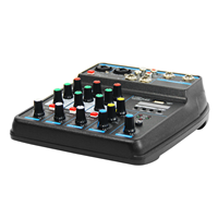 Mini console de mixage audio DJ, contrôleur audio, mixeur 4 canaux pour ordinateur domestique, diffusion en direct