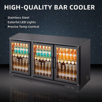 Refroidisseur de bière portable de haute qualité à température unique, sous comptoir, 4 portes, contrôle numérique de la température, acier inoxydable, classe énergétique A+