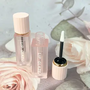 Square Cap Round Bottle 2.5ML Cosmetic Customized Lip Gloss Tube Containers Packaging Matte Liquid Lipstick Tube