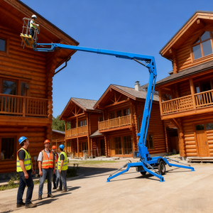 Ascenseur articulé de boom de remorque plate-forme élévatrice de travail aérien de rotation de 360 degrés avec le grand rayon de travail - Product Image 1
