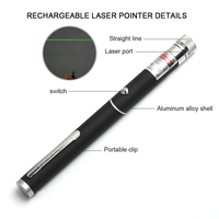 Pointeur laser à piles AA, pointeur laser de précision, stylo pointeur laser puissant