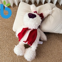 Peluche super douce édition peignoir Barth Rabbit, modèle robe crème confortable avec oreilles de lapin, cadeau en gros, 26 cm