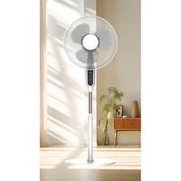 Ventilateur sur pied à oscillation mécanique de haute qualité, 16 pouces, base croisée, plastique, utilisation en extérieur et en hôtel