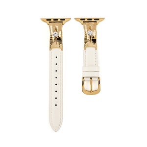Upro metal connector Luxury Top Grain Leather Watchband for apple Watch Women Dressy Thin Band for iWatch Series 10 11 Ultra - Product Image 5