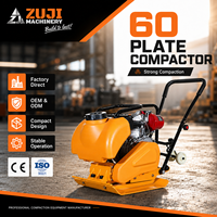 Compacteur de plaques vibrant à essence ZUJI Honda, haute efficacité, garantie 1 an, certifié CE, PC60 pour trottoirs