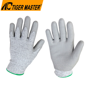 Biểu tượng tùy chỉnh CE <span class=keywords><strong>En</strong></span> <span class=keywords><strong>388</strong></span> Dệt Kim Cổ tay màu xám PU tráng cắt kháng an toàn găng tay mức độ <span class=keywords><strong>5</strong></span> bảo vệ - Product Image 2