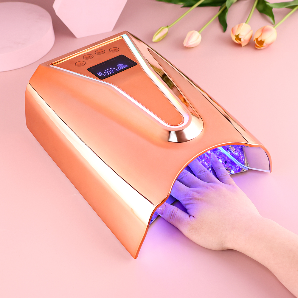 128W Strong Power Professional Wholesale UV LED Twinlight Fast Drying Rechargeable Nail Lamp Auto Sensor with Long Working Time
