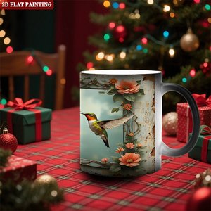 Custom Logo Printed Blank Mug Frosted Black 11oz <b>Ceramic</b> Heat Sensitive Color Changing <b>Cup</b> - Product Image 2