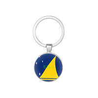 Porte-clés Cabochon Double Face à Motif Drapeau du Nigéria, Anneau Rond en Alliage pour Souvenir de Festival et Cadeau de Collection