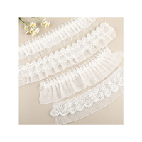 Dentelle de Venise brodée florale hydrosoluble en mousseline, coton et polyester, personnalisée OEM pour robes et jupes de cérémonie