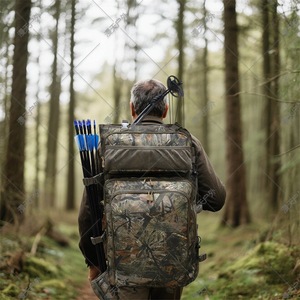 Hunting <b>Backpack</b> Camouflage Oxford Cloth <b>Large</b> Capacity With Quiver Outdoor Waterproof Unisex - Product Image 3