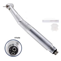 Handpiece Gigi LED Kustom Kecepatan Tinggi 3 Arah Semprotan E-Generator 2/4 Lubang Tombol Tekan Turbin Udara untuk Peralatan Kedokteran Gigi