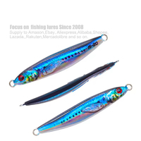 JIGGINGDUKE Leurre en bois en forme de S 10g/15g/20g Jig à pas lent pour la pêche à la truite Leurre en métal imprimé