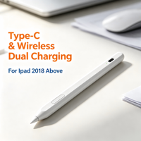 Stylet pour tablette graphique WENKU pour iOS iPad, double mode de charge USB-C, compatible magnétique sans fil, iPad A16 MINI 4 2018-2026