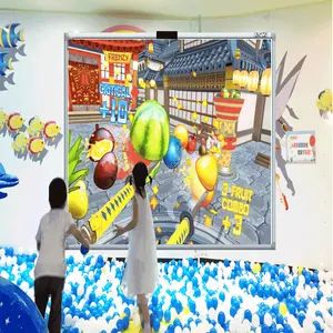 FT8S حماية تفاعلية الرقمية 3d الهولوغرام غامرة الإضاءة تظهر الفن شاشة LED ألعاب للأطفال الظاهري