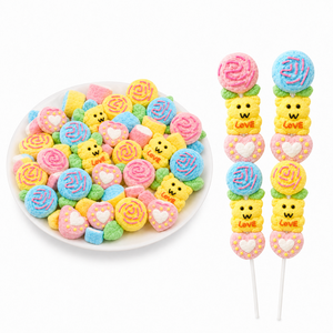 Palillos de Malvavisco con Forma de Corazón y Oso de Amor con Rosa 3D Romántica, Dulces al por Mayor de Fábrica, Personalizados para Bodas y Fiestas, en Caja, BRC - Product Image 3