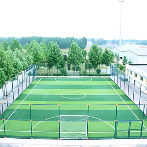 Terrain de sport 5 contre 5 SSG haute densité 50 mm avec <span class=keywords><strong>gazon</strong></span> <span class=keywords><strong>artificiel</strong></span>, clôture et éclairage 20m x 40m Vert/Blanc, entretien facile - Product Image 1