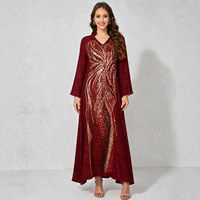 Robe de soirée élégante pour femme, style ethnique, ornée de perles, avec broderies de haute qualité, vente en gros