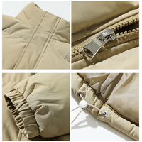 Veste d'hiver matelassée imperméable à fermeture éclair pour homme de haute qualité avec logo personnalisé