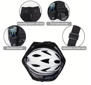 Borse con Coulisse in Poliestere Personalizzate all'Ingrosso, Borse da Spiaggia Leggere in Rete, Zaini Impermeabili con Coulisse per Campeggio e Attività all'Aperto - Product Image 5