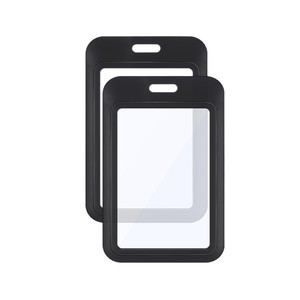 Vertical double-sided transparent work <b>ID</b> card <b>holder</b>, access card, name tag, work badge, hard plastic protective cover - Product Image 5