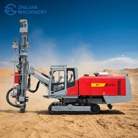 Foreuse de surface DTH sur chenilles, entièrement hydraulique, à moteur diesel B7, avec pompe intégrée, pour diamètre de trépan 90-138 mm, pour carrière de calcaire