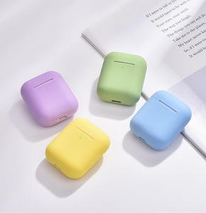 Funda de Silicona para <span class=keywords><strong>AirPods</strong></span> 1/2, Precio al por Mayor, 18 Colores, Accesorio Protector Suave, Funda Protectora para Caja de Auriculares - Product Image 4