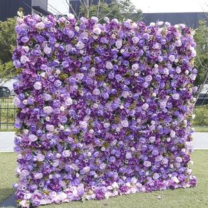 Wholesale Flower Wall Panel <b>Artificial</b> Flowers for Wall Decoration Flower Wall Oem Factory for Party Event Decor - Product Image 1
