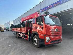 FAW truk kargo 4x2, dengan derek 6Ton 7ton 8ton truk bom teleskopik hidrolik terpasang derek seluler untuk dijual - Product Image 3
