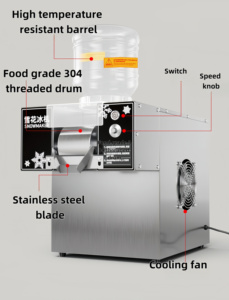 Nhà Máy bán hàng trực tiếp cao capaicty chất lượng tốt thép không gỉ tuyết Ice Cream Making Maker Máy bông tuyết Ice Maker - Product Image 6