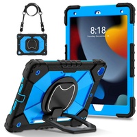 Étui robuste antichoc pour enfants pour Samsung Galaxy Tab A11 A9 2025, protection à 3 couches, support rotatif à 360°, sangle d'épaule