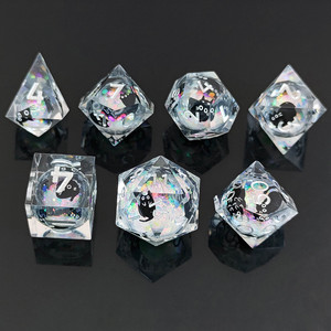 Juego <span class=keywords><strong>de</strong></span> Dados <span class=keywords><strong>de</strong></span> Resina Epoxi con Mariposas Incrustadas, 7 Piezas, Dados Poliédricos con Bordes Afilados para Juegos <span class=keywords><strong>de</strong></span> <span class=keywords><strong>Rol</strong></span> <span class=keywords><strong>de</strong></span> <span class=keywords><strong>Mesa</strong></span> - Product Image 4
