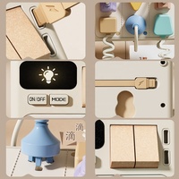 Jouet d'insertion de multiprise électrique Montessori pour tout-petits, activité de correspondance géométrique, planche d'activités avec lumière et son
