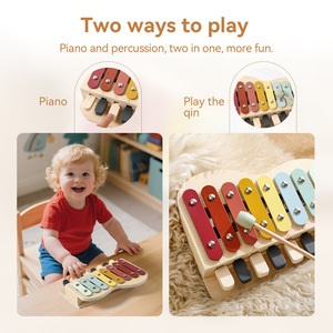 Wholesale Wooden Musical Instrument Toys <b>Mini</b> Wooden Music Kit with Piano Keyboard Xylophone Early Educational Musical Toy - Product Image 4