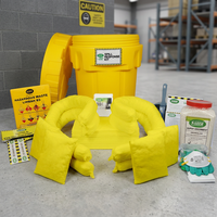 Kit de Contención de Derrames Químicos Industrial SABER SC75-SK/SD de 75 Litros con Tambor de Recogida y Alta Absorbencia