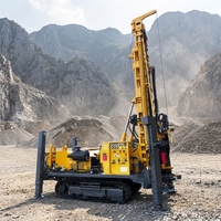 Foreuse hydraulique complète sur chenilles HW-600S pour puits d'eau, machine de forage géothermique de 600 m de profondeur, foreuse pneumatique