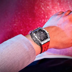 Montres à quartz pour hommes PAGANI DESIGN PD-1738, forme barillet, étanches, montre-bracelet pour hommes VH65, silicone, luminescent, miroir saphir - Product Image 3