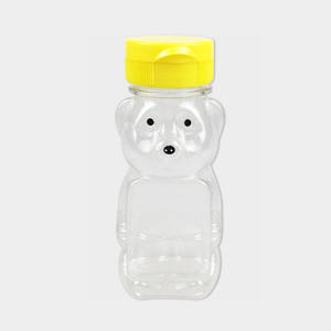 Bouteille de miel en plastique transparente écologique non toxique de 250 ml avec bouchon à clapet en silicone et valve, pot en PET pour sirop de poire et sauces - Product Image 6