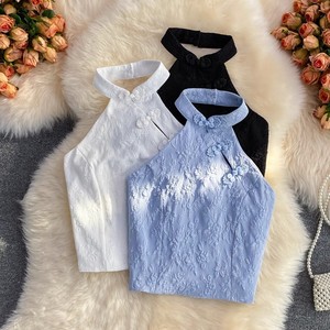 วินเทจแขนกุด<span class=keywords><strong>เสื้อ</strong></span>กลวงออกโครเชต์ดอกไม้Crop Topsฤดูร้อนเกาหลีElegant<span class=keywords><strong>เสื้อ</strong></span>แฟชั่นผู้หญิงใหม่สบายๆสั้นTop - Product Image 6