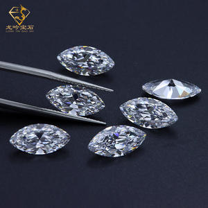 อัญมณี CZ หลวมทรงมาร์คีส์ขนาด 2*4 มม. 4*8 มม. 5A ประดับด้วยเพชร CZ สีขาว - Product Image 1