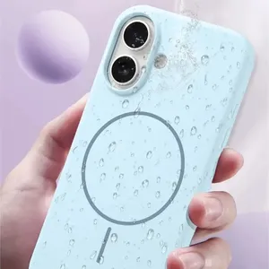 Custodia per telefono in Silicone liquido per <span class=keywords><strong>iPhone</strong></span> 16 15 14 13 12 <span class=keywords><strong>11</strong></span> <span class=keywords><strong>Pro</strong></span> <span class=keywords><strong>Max</strong></span> Plus caricatore magnetico Wireless <span class=keywords><strong>Cover</strong></span> posteriore antiurto - Product Image 3