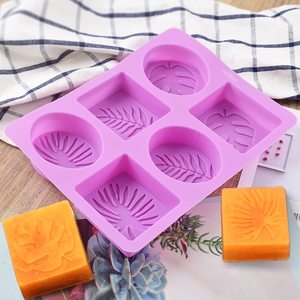 Molde de Silicona Rectangular Ovalado Reutilizable de Fábrica MUYULINS, con Patrón de Hojas LFGB, Fácil de Usar, Herramienta 3D para Hacer Pasteles y Jabones - Product Image 3
