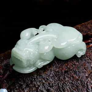 Colgante de Jadeíta Natural de Myanmar Ruyi Pi Xiu, Jade para Hombre y Mujer, Venta al por Mayor, Regalo con Certificado de Tasación PX14 - Product Image 2